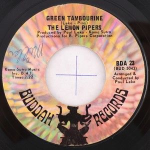 The Lemon Pipers – Green Tambourine / No Help From Me - 45 rpm Vinyl 7" Record